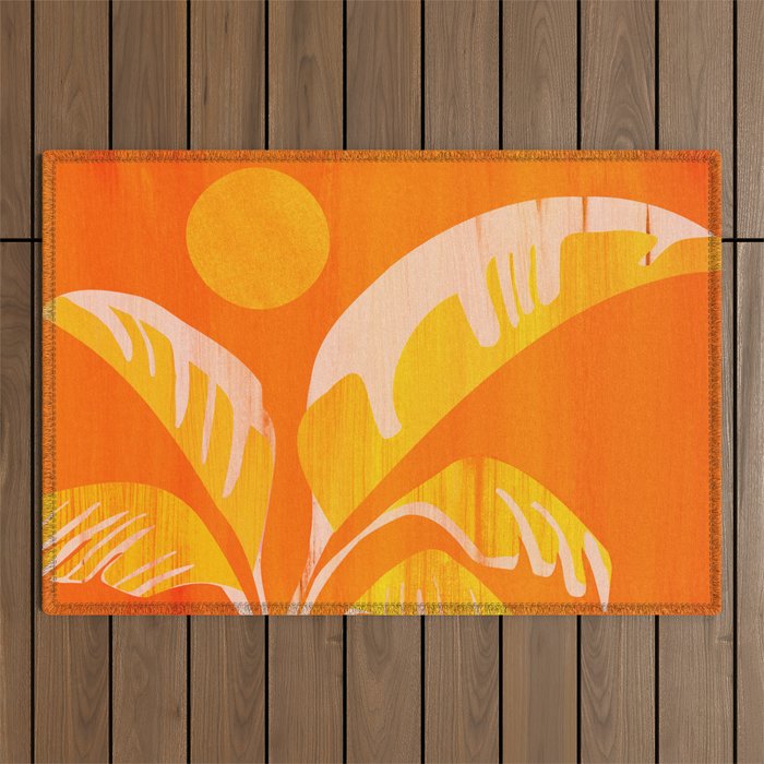 August Afternoons  Abstract Landscape Outdoor Rug Gallery Image 1