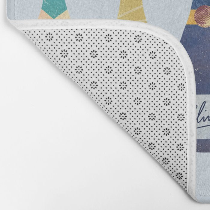 Champagne Bottles - Blue Ver. Bath Mat Gallery Image 2