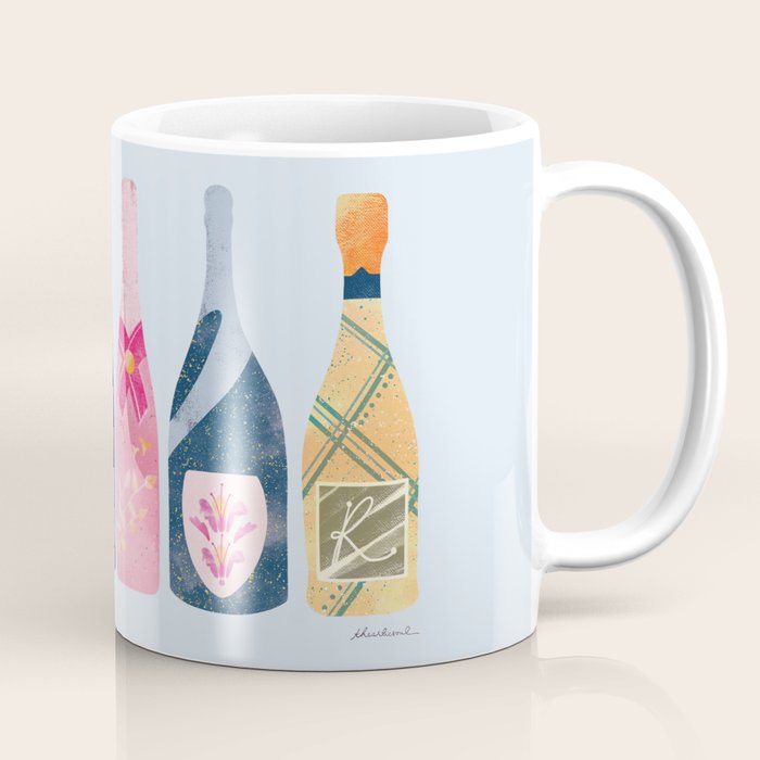 Champagne Bottles - Blue Ver. Coffee Mug Gallery Image 1