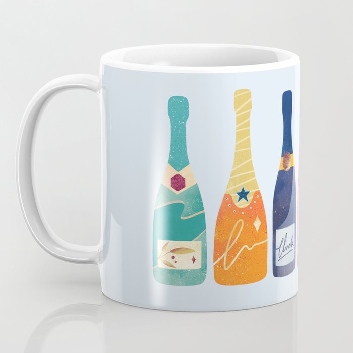 Champagne Bottles - Blue Ver. Coffee Mug Gallery Image 3