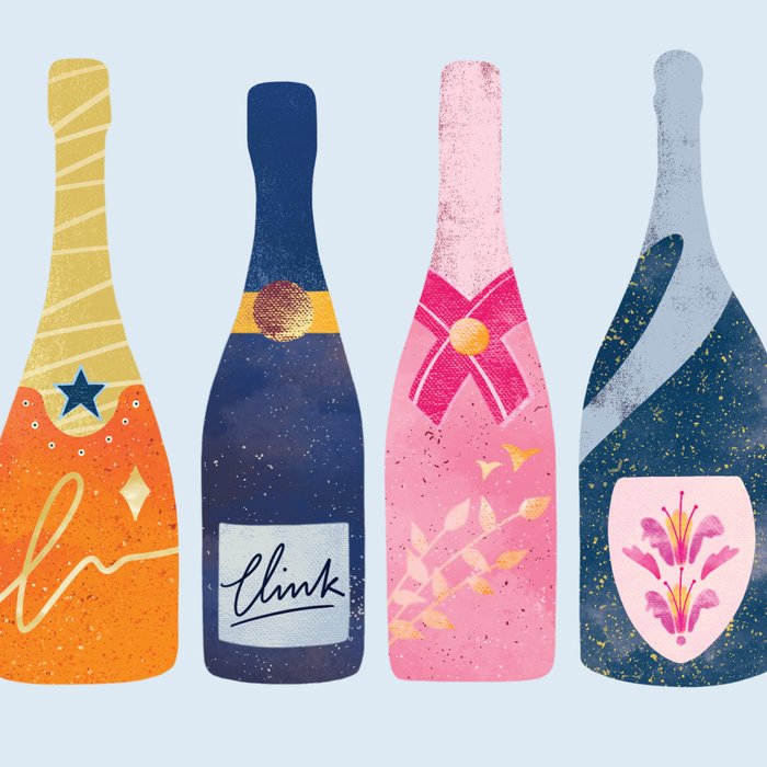 Champagne Bottles - Blue Ver. Coffee Mug Gallery Image 2