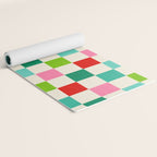 Retro Holiday chequered board pattern - candy Yoga Mat Gallery Image 2
