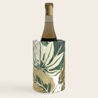 Wild Tropical Prints, Green and Gold Wine Chiller Gallery Image 1
