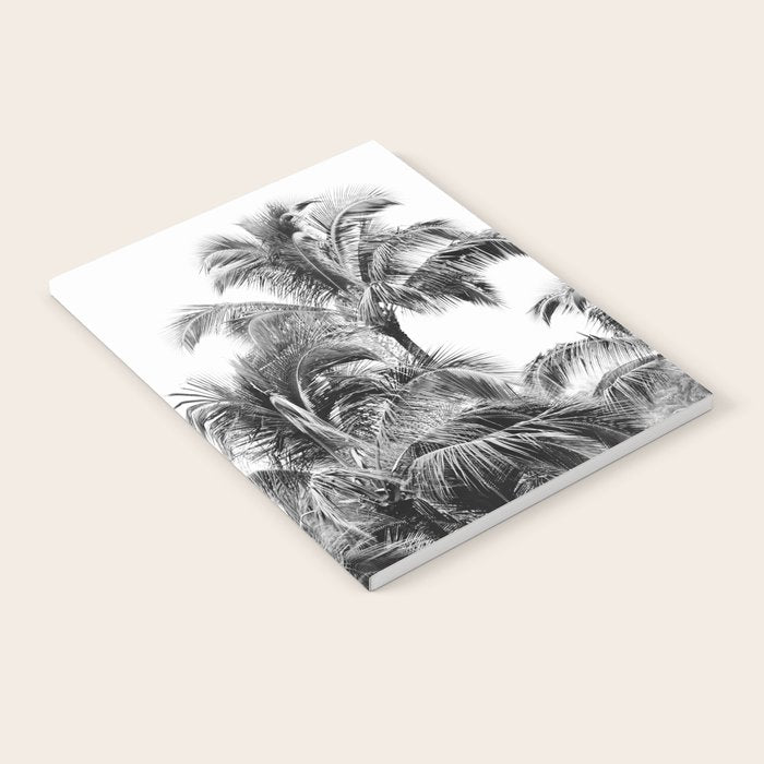 Big Island Palms - Black and White Photography, Tropical Nature Notebook Gallery Image 1