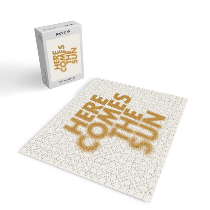 Here comes the sun Typography  Jigsaw Puzzle Gallery Image 2