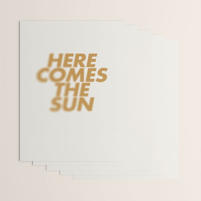 Here comes the sun Typography  Wrapping Paper Gallery Image 3