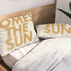 Here comes the sun Typography  Pillow Sham Gallery Image 2