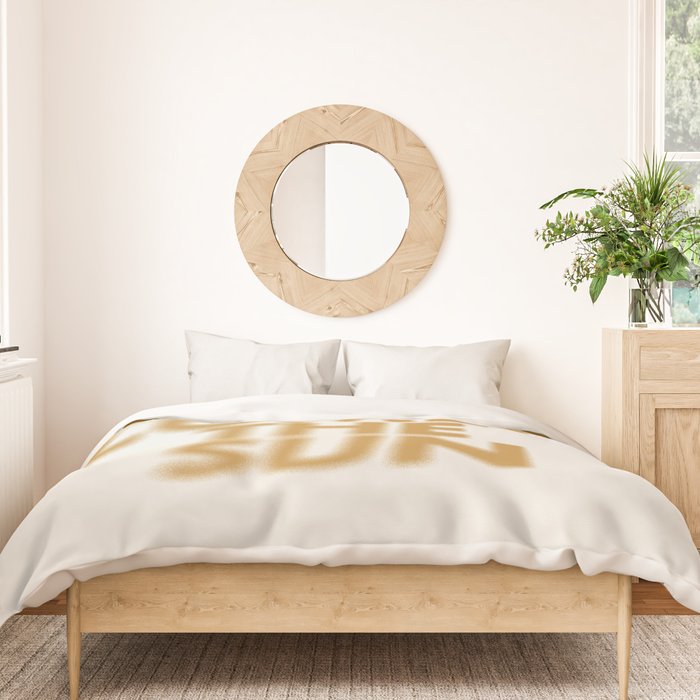 Here comes the sun Typography  Duvet Cover Gallery Image 3