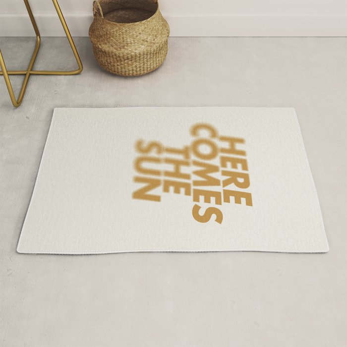 Here comes the sun Typography  Rug Gallery Image 1