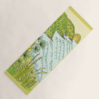 pointbreaks in paradise // lookout in raglan new zealand // retro surf art by surfy birdy Yoga Mat Gallery Image 1