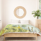pointbreaks in paradise // lookout in raglan new zealand // retro surf art by surfy birdy Duvet Cover Gallery Image 3
