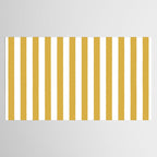 Large Mustard Yellow and White Cabana Tent Stripe Tablecloth Gallery Image 2