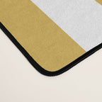 Large Mustard Yellow and White Cabana Tent Stripe Desk Mat Gallery Image 4