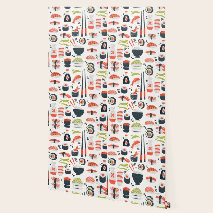 Sushi Dreams - White Wallpaper Gallery Image 2