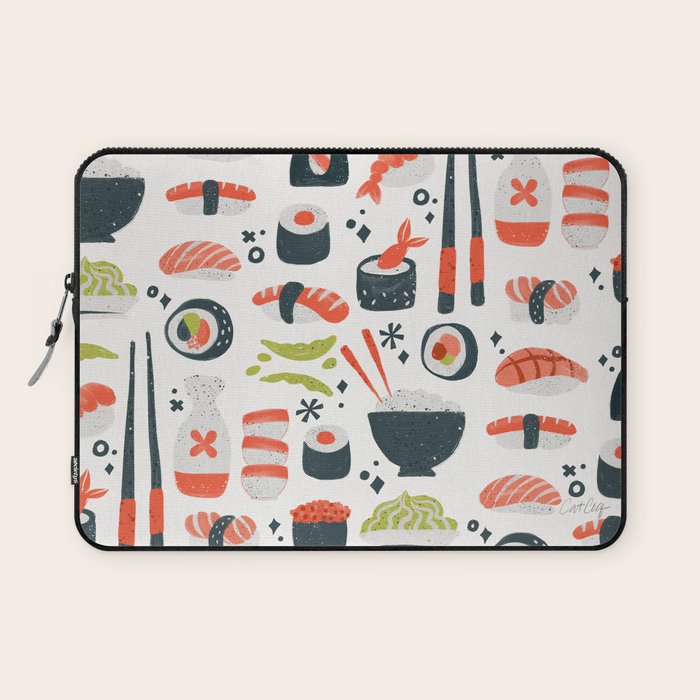 Sushi Dreams - White Laptop Sleeve Gallery Image 1