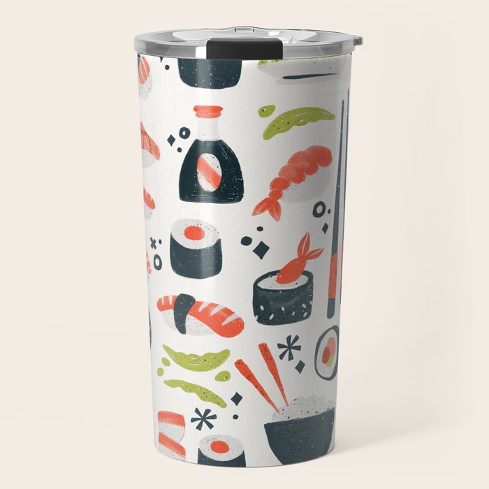 Sushi Dreams - White Travel Mug Gallery Image 1