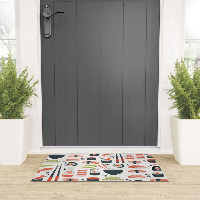 Sushi Dreams - White Welcome Mat Gallery Image 3