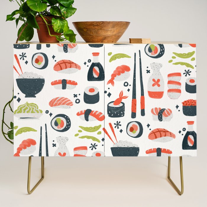 Sushi Dreams - White Credenza Gallery Image 1