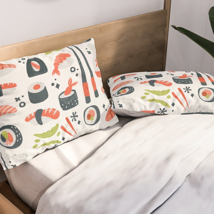 Sushi Dreams - White Pillow Sham Gallery Image 2