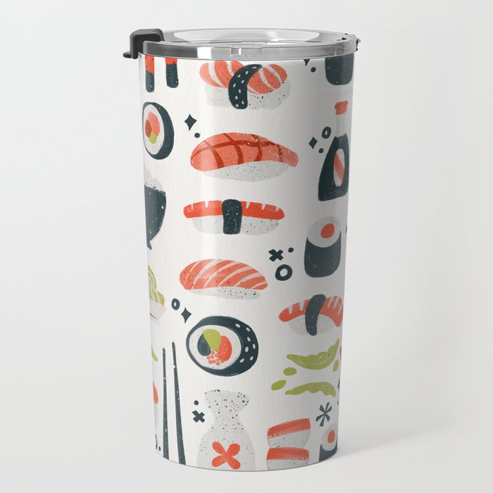 Sushi Dreams - White Travel Mug Gallery Image 3