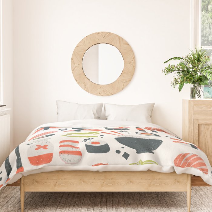 Sushi Dreams - White Duvet Cover Gallery Image 3