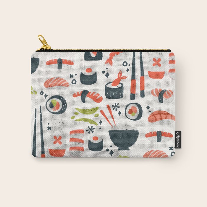 Sushi Dreams - White Carry All Pouch Gallery Image 1