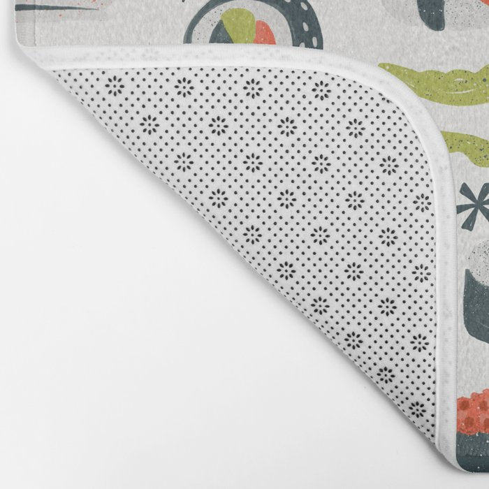 Sushi Dreams - White Bath Mat Gallery Image 2