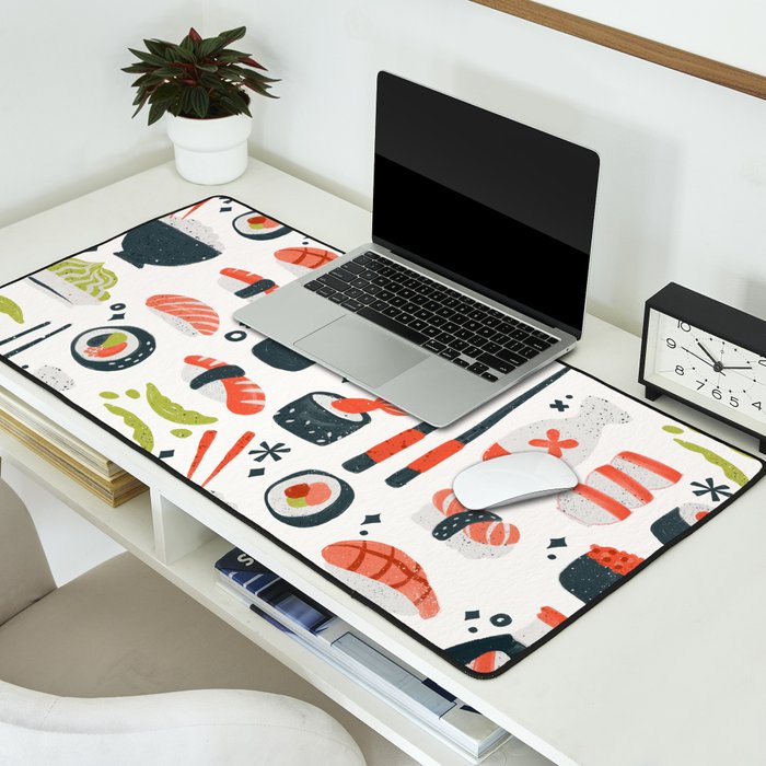 Sushi Dreams - White Desk Mat Gallery Image 2