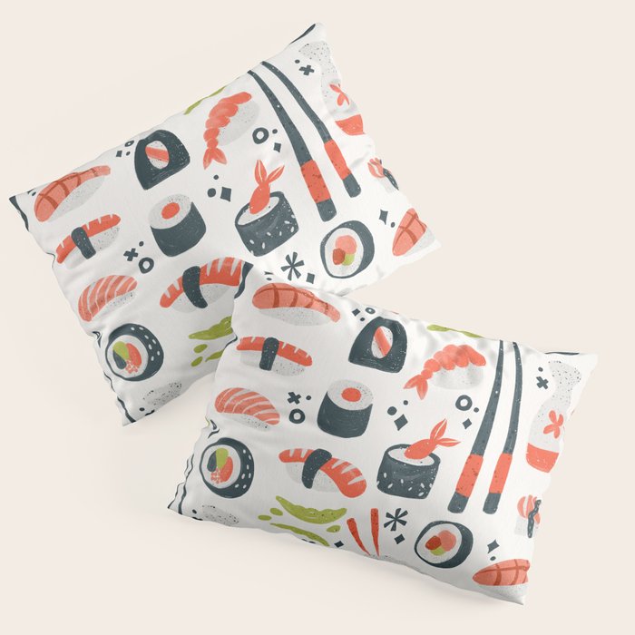 Sushi Dreams - White Pillow Sham Gallery Image 3
