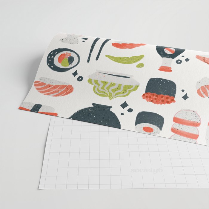 Sushi Dreams - White Wrapping Paper Gallery Image 2