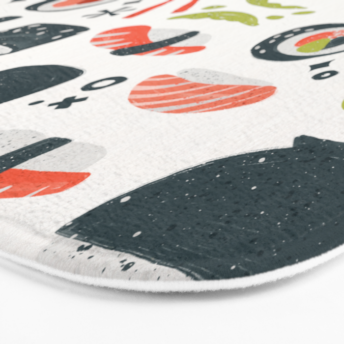 Sushi Dreams - White Bath Mat Gallery Image 3