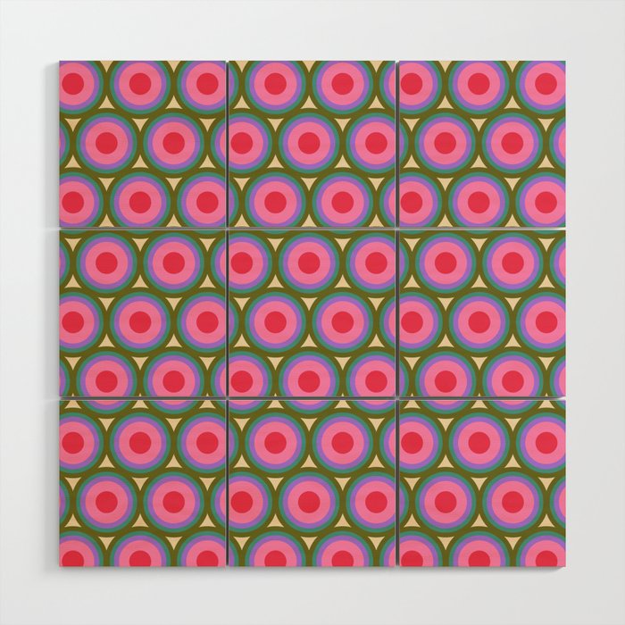 Geometric Mid Century Modern Pattern Wood Wall Art Gallery Image 1