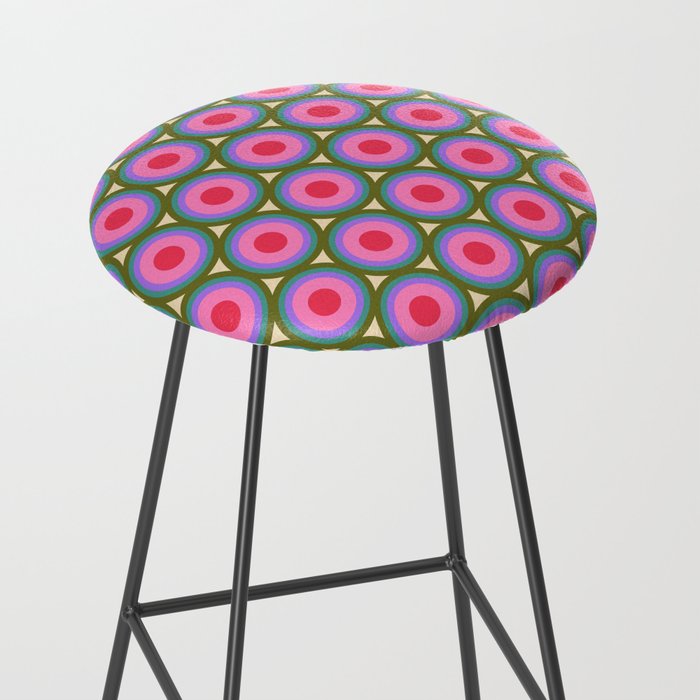 Geometric Mid Century Modern Pattern Stool Gallery Image 2