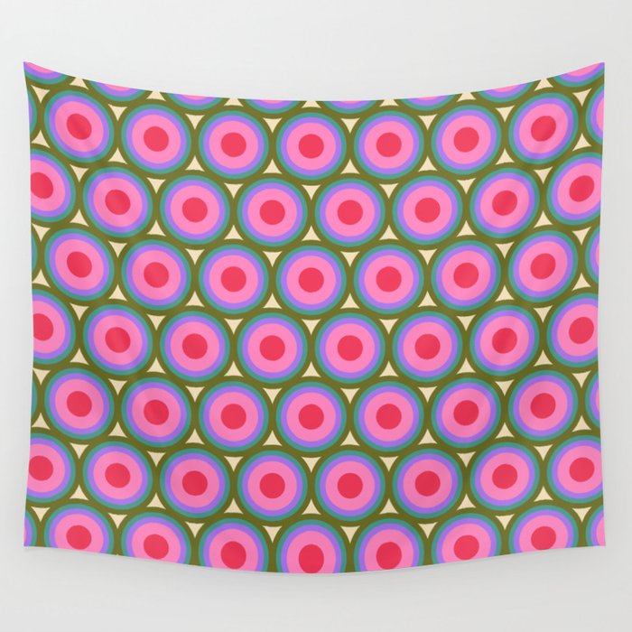 Geometric Mid Century Modern Pattern Wall Tapestry Gallery Image 4