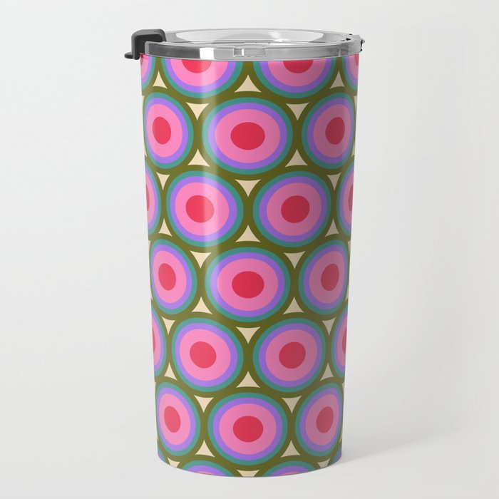 Geometric Mid Century Modern Pattern Travel Mug Gallery Image 3
