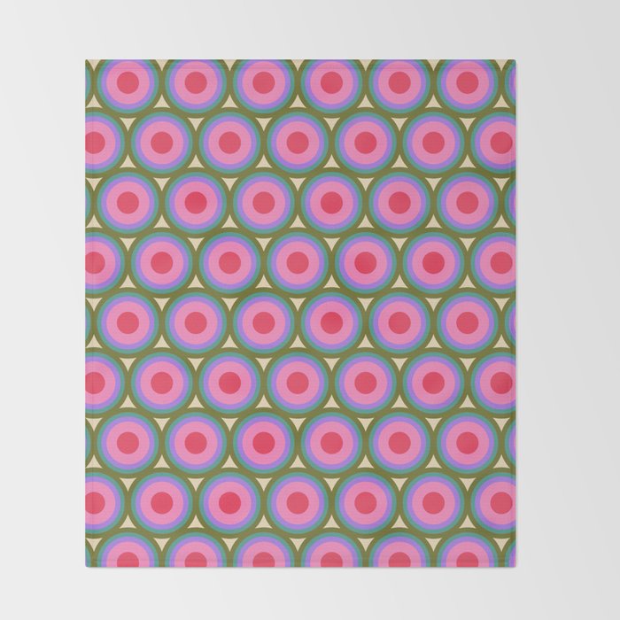 Geometric Mid Century Modern Pattern Throw Blanket Gallery Image 2