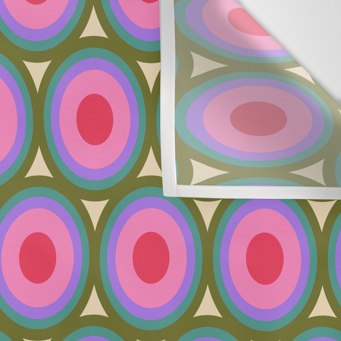 Geometric Mid Century Modern Pattern Wall Tapestry Gallery Image 3