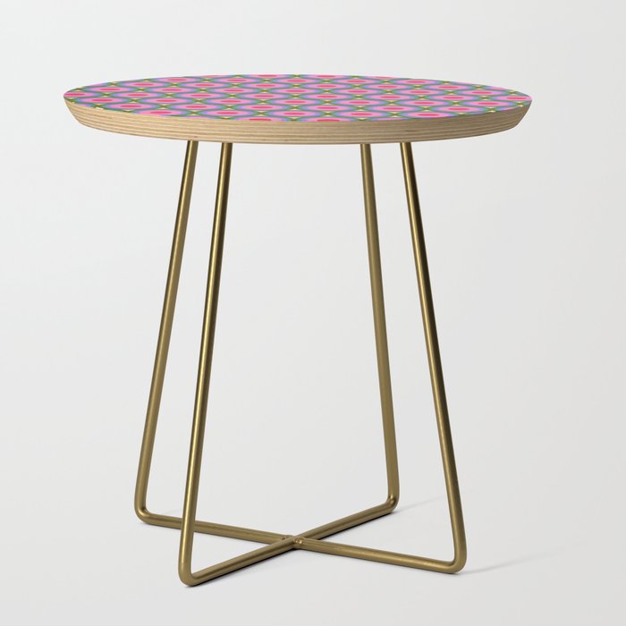 Geometric Mid Century Modern Pattern Side Table Gallery Image 1