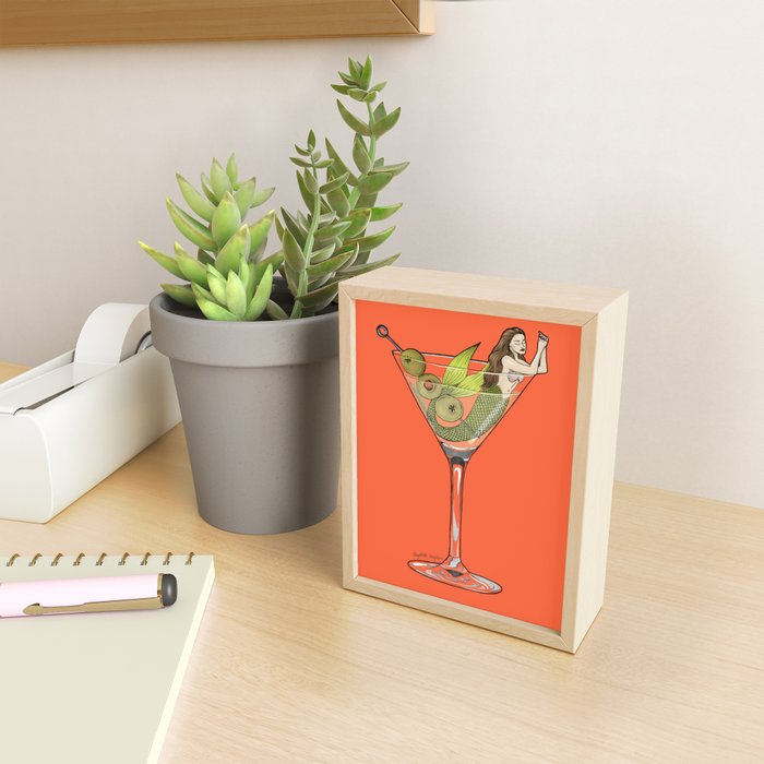 Martini Mermaid Cocktail Mini Art Print Gallery Image 2