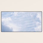 A pattern in the clouds in a blue sky on a summer day - dreamy clouds nature and travel photography Desk Mat Gallery Image 3