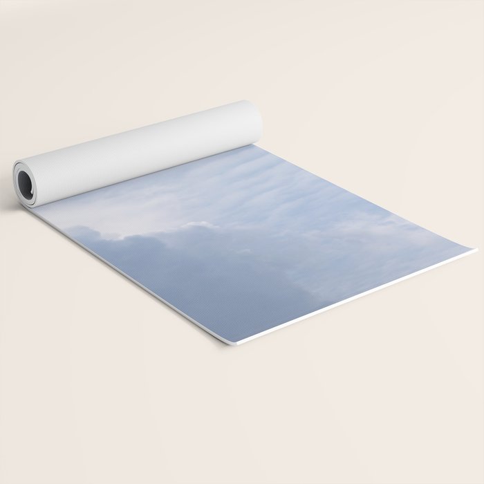 A pattern in the clouds in a blue sky on a summer day - dreamy clouds nature and travel photography Yoga Mat Gallery Image 2
