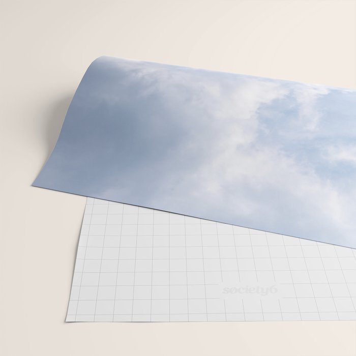 A pattern in the clouds in a blue sky on a summer day - dreamy clouds nature and travel photography Wrapping Paper Gallery Image 2