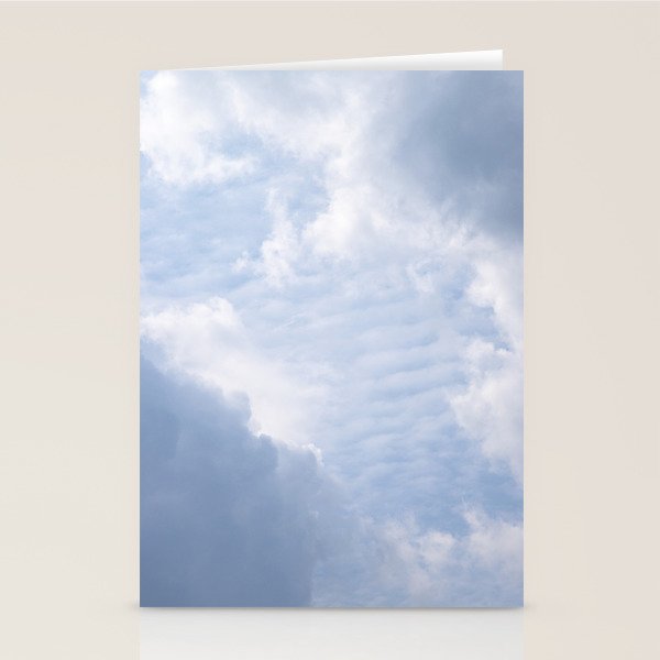 A pattern in the clouds in a blue sky on a summer day - dreamy clouds nature and travel photography Stationery Card Gallery Image 1