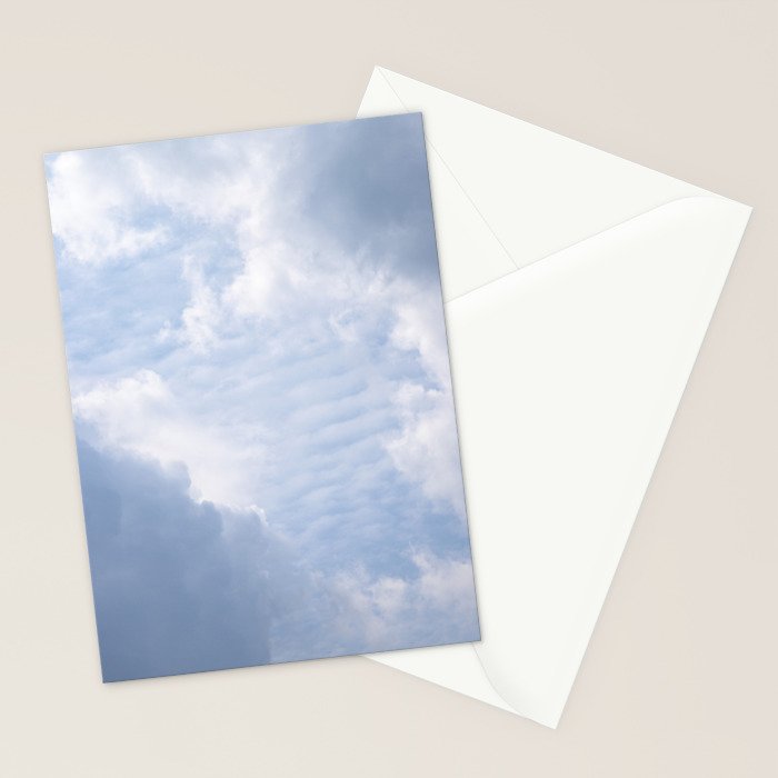 A pattern in the clouds in a blue sky on a summer day - dreamy clouds nature and travel photography Stationery Card Gallery Image 2