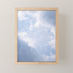 A pattern in the clouds in a blue sky on a summer day - dreamy clouds nature and travel photography Mini Art Print Gallery Image 1