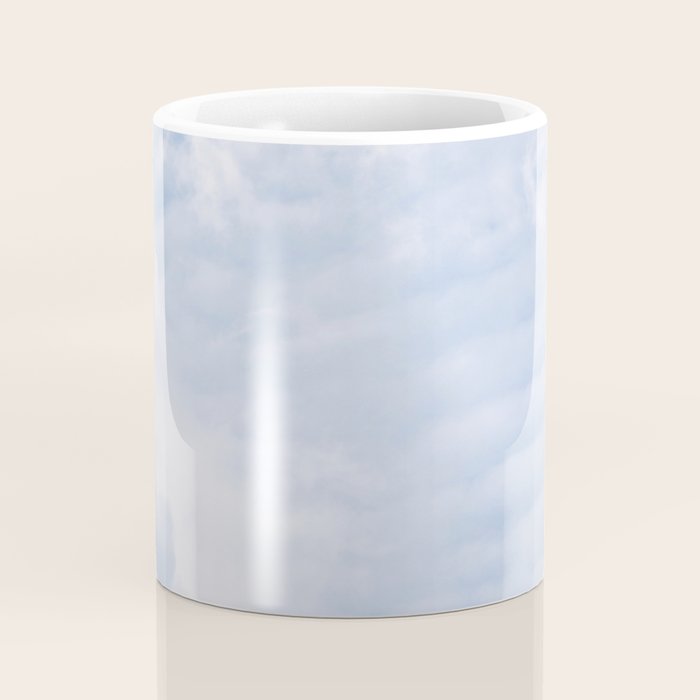 A pattern in the clouds in a blue sky on a summer day - dreamy clouds nature and travel photography Coffee Mug Gallery Image 4