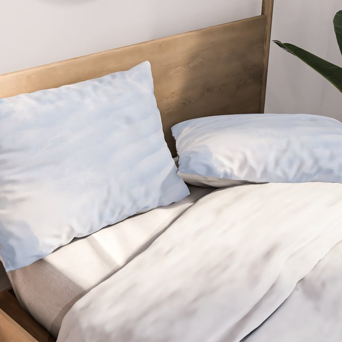 A pattern in the clouds in a blue sky on a summer day - dreamy clouds nature and travel photography Pillow Sham Gallery Image 2