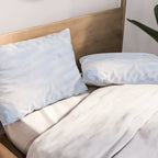 A pattern in the clouds in a blue sky on a summer day - dreamy clouds nature and travel photography Pillow Sham Gallery Image 2