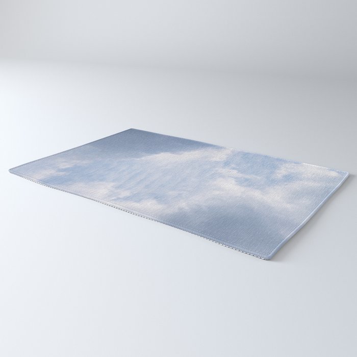 A pattern in the clouds in a blue sky on a summer day - dreamy clouds nature and travel photography Rug Gallery Image 3
