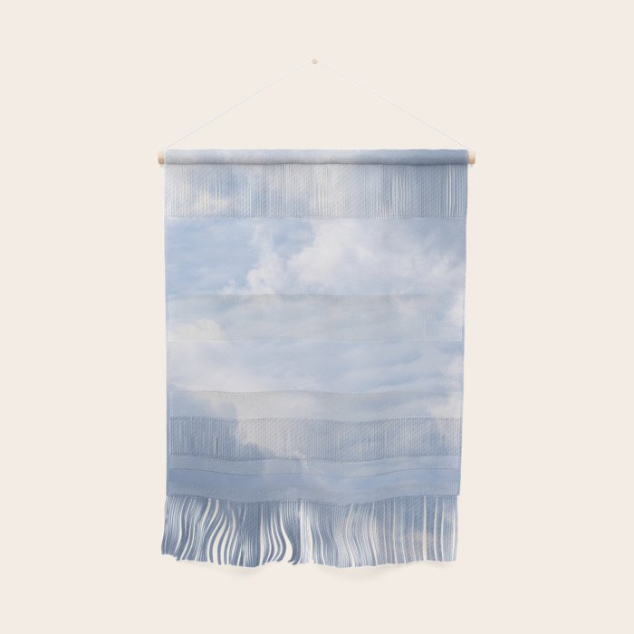 A pattern in the clouds in a blue sky on a summer day - dreamy clouds nature and travel photography Wall Hanging Gallery Image 1